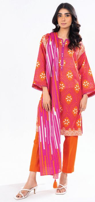 Printed Khaddar suit 3pc