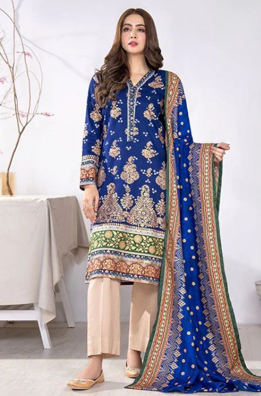 LIMELIGHT WINTER UNSTICHED KHADDAR PRINTED 2 PC SUIT