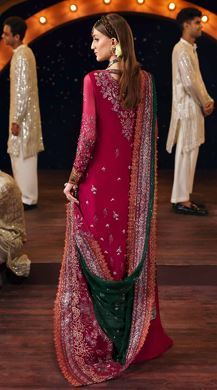JHOOMRO NUREH NL-82 Luxury embellished and embroidered 4 peice chiffon collection with stiched duppata