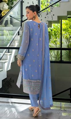 LUMINARA MANAHIL LAKHANI AZURA 05 Unstitched Luxury Embroidered Chiffon Collection