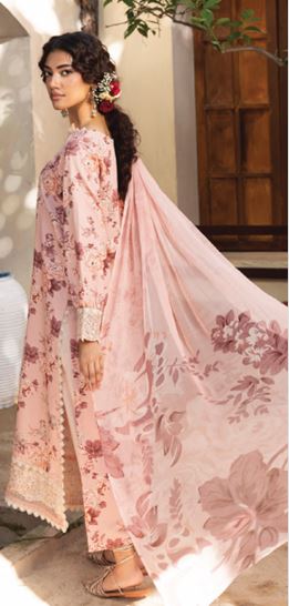ZAIBA HUMDUM D-05 Print +Embroidered karandi shirt with Printed  Chiffon dupatta