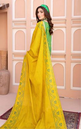 Lawn Embroidery suit with fancy Dupatta