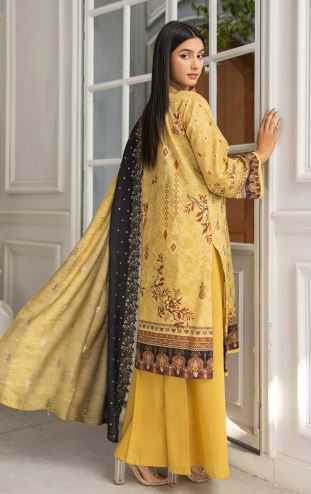 DIL E MOMIN ABISHA V/7 05 Lawn Embroidery suit with fancy embroidery Dupatta