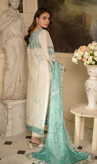 REET THAMES ELEGANCE Embroidered Lawn Suit With Embroidered Dupatta 3 pc