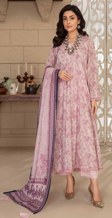 Pastels v/165 06 Print Slub Lawn Shirt Print Dupatta