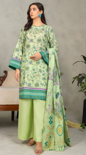 MANAAR V/4 D-06 Khaddar Print suit with khaddar Print Dupatta