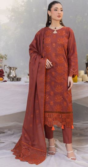CROSS STITCH ABISHA V/42 06 Lawn Embroidery Suit With Lawn Embroidery Dupatta