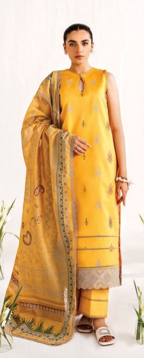 Lawn embroidery suit with fancy embroidery dupatta