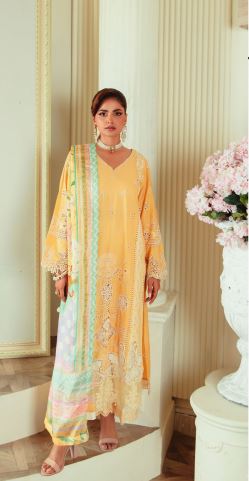 REET THAMES SAPPHIRE Embroidered Lawn Suit With Embroidered Dupatta 3 pc