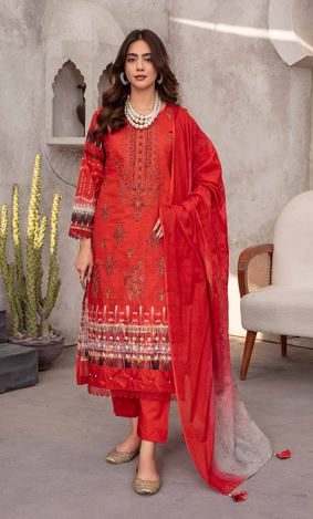 PRETTY ZM V/252 06 Lawn Embroidery Suit With Tarkashi Voil Dupatta