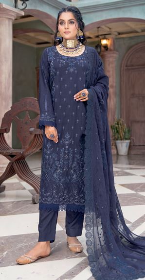 Mehak RA 06 premium viscose Embroidered shirt with embroidered stitch patch crinkle duppata