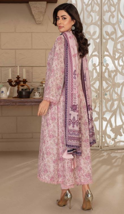 Pastels v/165 06 Print Slub Lawn Shirt Print Dupatta