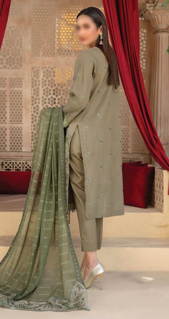 ANDLEEB FATIMAS V/1837 06 Supreme Slub Lawn Embroidery Suit With Fancy Chiffon Embroidery Dupatta