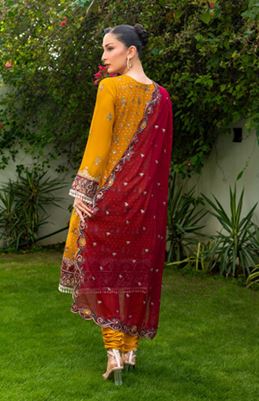 LUMINARA MANAHIL LAKHANI AMBER 06 Unstitched Luxury Embroidered Chiffon Collection