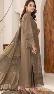 NAQSH AALAYA V/5 06 Luxury Lawn Embroidery Suit With Rangoli Voil Dupatta