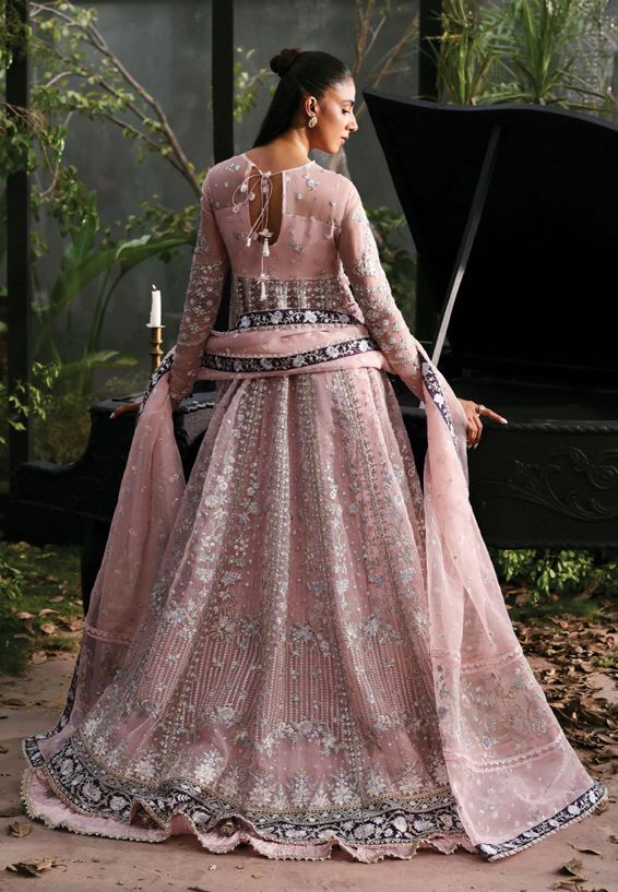 LA FUCHSIA AFROZEH ZEAL ALF-25-V1-06 EMBROIDERED ORGANZA SUIT WITH EMBROIDERED DUPATTA