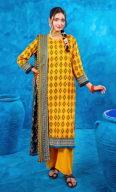 ZESH 21 Lawn Print suit 3 piece