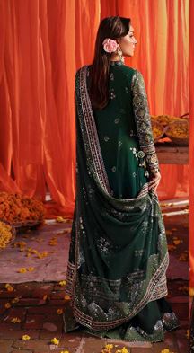 JHOOMRO NUREH NL-83 Luxury embellished and embroidered 4 peice chiffon collection with stiched duppata