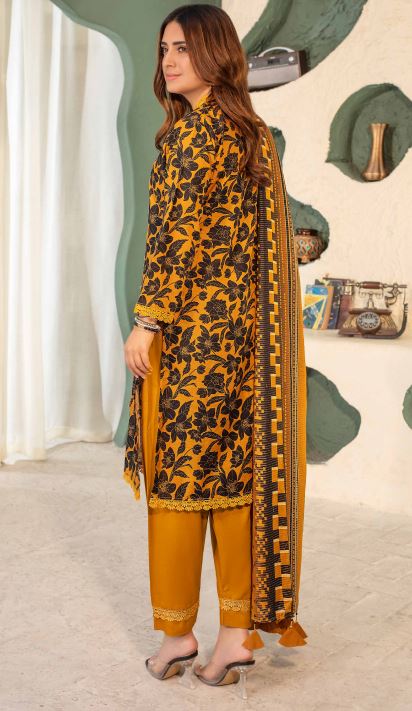 MAJAJANI 06 Khaddar Print suit 3 piece