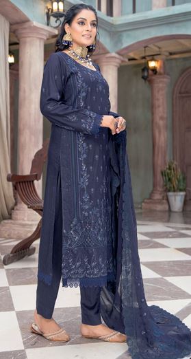 Mehak RA 06 premium viscose Embroidered shirt with embroidered stitch patch crinkle duppata