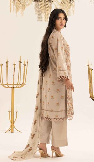 JASMIINE MAHEES RA 06 Elegant embroidered karandi suit with embroidered crinkle duppata