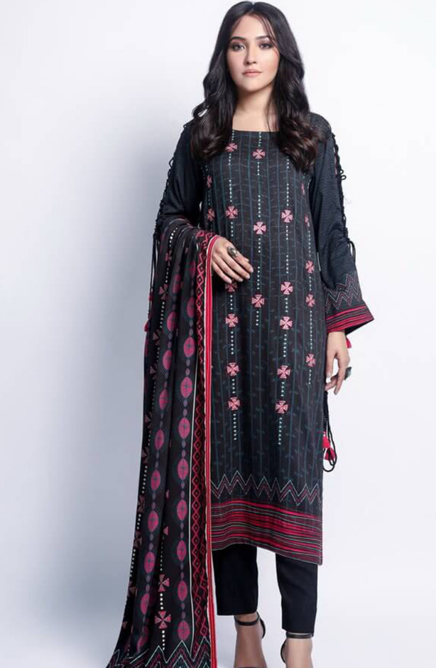 LAKHANY EMBROIDERED COTTEL 3PC SUIT