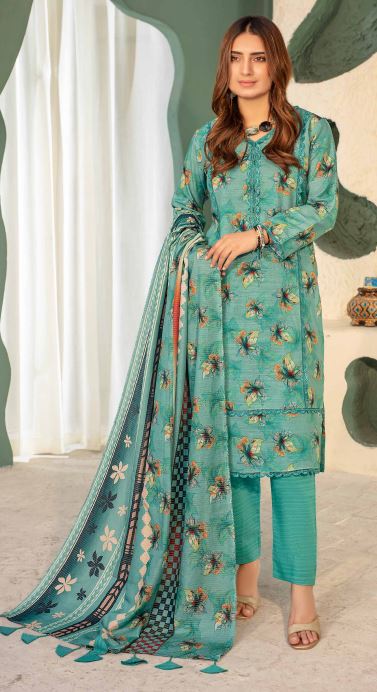 MAJAJANI 07 Khaddar Print suit 3 piece