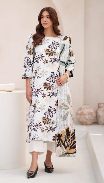LA VIE HUMDUM 07 Premium Printed Khaddar Collection with Same Fabric Shawl