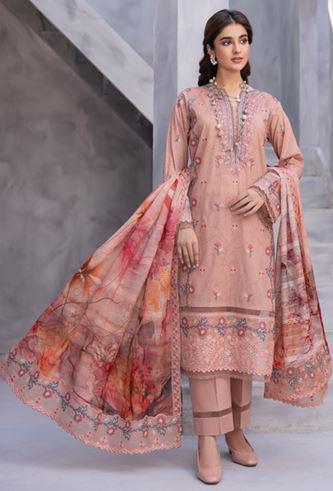 DIL E MOMIN ABISHA V/40 10 Luxury Lawn Embroidery Suit With Fancy Crinkle Embroidery Dupatta