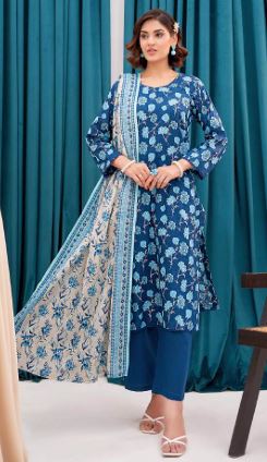ZESH 04 Lawn Print suit 3 piece