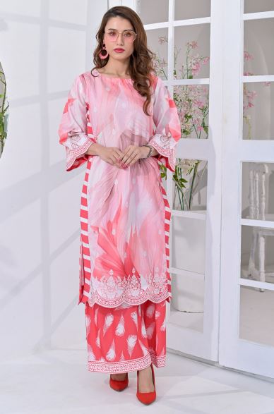 Printed Raw Silk Collection 2pc & Pishwas