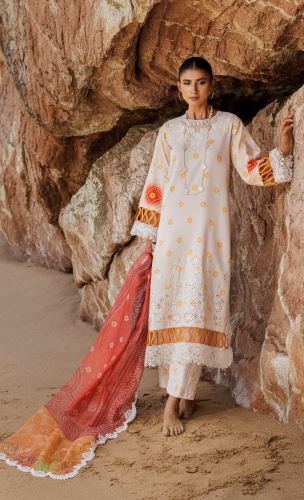 SHEEN SH5-07 Lawn Embroidery suit with Embroidery Dupatta