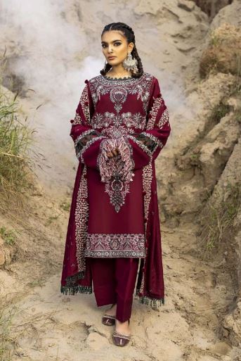 Luxury Pashmina Embroidery suit with Luxury Pashmina Embroidery Shawl