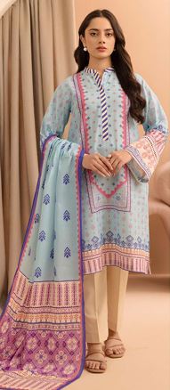 WUS25X20224 Digital Printed Lawn Suit 2PC