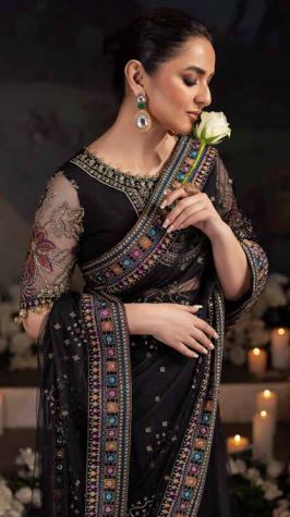 Embellished and embroidered luxury chiffon collection