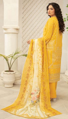 ABISHA V/41 07 Lawn Embroidery Suit With Diamond Embroidery Dupatta