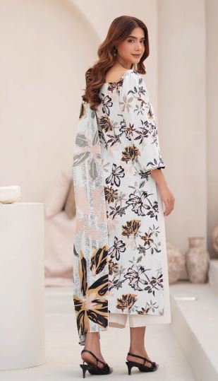 LA VIE HUMDUM 07 Premium Printed Khaddar Collection with Same Fabric Shawl