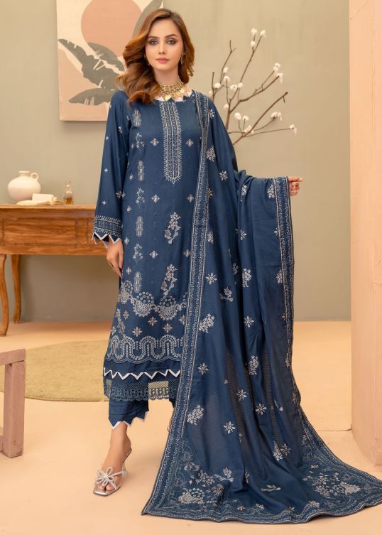 Heavy embroidery Pashmina suit with fancy patch Pashmina Embroidery Shawl