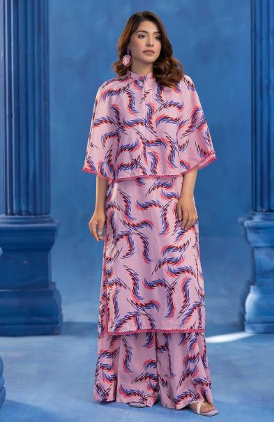 EHSAAS ORANG V/19 14 Allover print lawn 2 piece suit