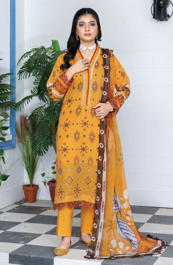 ROOP PALWASHA V/68 08 Lawn Embroidery Suit With Crinkle Dupatta