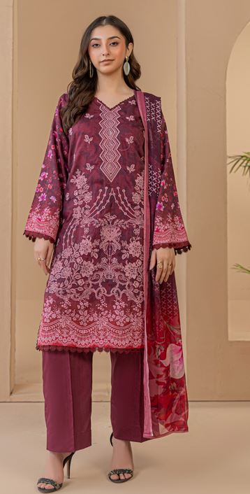 DASTAK PALWASHA V/36 08 Exclusive Digital Embroidery Viscose Shirt with Special Digital Printed Crinkle Dupatta