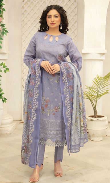 ABISHA V/41 08 Lawn Embroidery Suit With Diamond Embroidery Dupatta