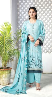 NOIR BIN RASHID ART-08 DIGITAL VISCOSE Embroidery Suit with Embroidery Dupatta