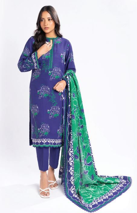 Printed Khaddar suit 2pc