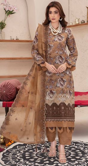 FESTIVE AALAYA V/2 08 Lawn Embroidery suit with embroidery Dupatta