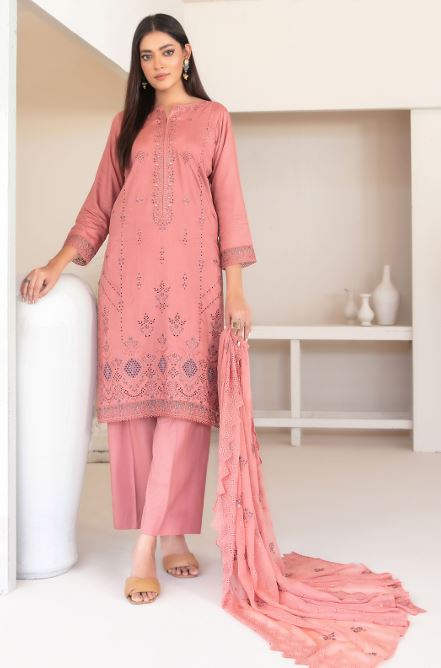 NAJWA TAWAKKAL 4436 Un-Stitched Fancy Embroidered Viscose Zari Shirt Designs with  Embroidered Chiffon Schiffli Dupatta & Un-Stitched Plain Staple Shalwar Fabric