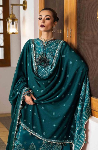 Embroidered Karandi Suit With Embroidered Shawls 3PC