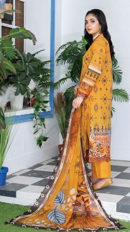 ROOP PALWASHA V/68 08 Lawn Embroidery Suit With Crinkle Dupatta