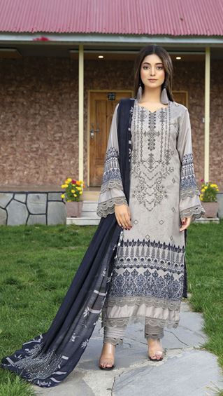 Viscose Embroidery Suit With Fancy Swarovski Dupatta