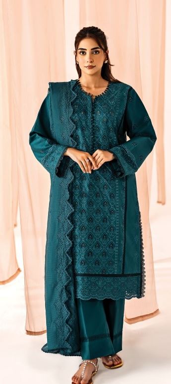 Lawn embroidery suit with fancy embroidery dupatta